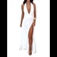 thumbnail image 2 of Vestido con Cuello en V Profundo y Cuello Halter para Mujer, Sin Mangas, Espalda Descubierta y Abertura. XXL, 2 of 10