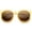 Creme-Gold / Brown, variant on sunglassLA Unisex Modern Metal Temple Tinted Lens Oversize Round Horn Rimmed Sunglasses (Black-Silver / Lavender) - 55mm