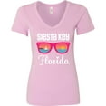 thumbnail image 3 of Inktastic Siesta Key Florida Beach Trip Women's V-Neck T-Shirt, 3 of 5