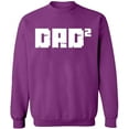 thumbnail image 2 of OXI Crewneck Sweatshirt - Dad Square, Basic Casual Sweatshirts for Men's and Women Fleece Sweatshirt Long Sleeve - Purple 3X-Large, 2 of 2