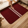 thumbnail image 2 of Front Door Mat 19.7"x31.5", Red Striped Non Slip Backing & Low Profile Doormats, Absorbent Muddy Dirt Trapper Door Mats for Front Back Door Entryway Vintage Abstract Vertical Stripes Linen, 2 of 5