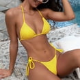 thumbnail image 5 of Afdoent Bikini Sets For Women Ladies Summer Bikini Colour Block Printed Split Swimsuit Halter Bathing Suits Swimwear Beachwear, 5 of 6