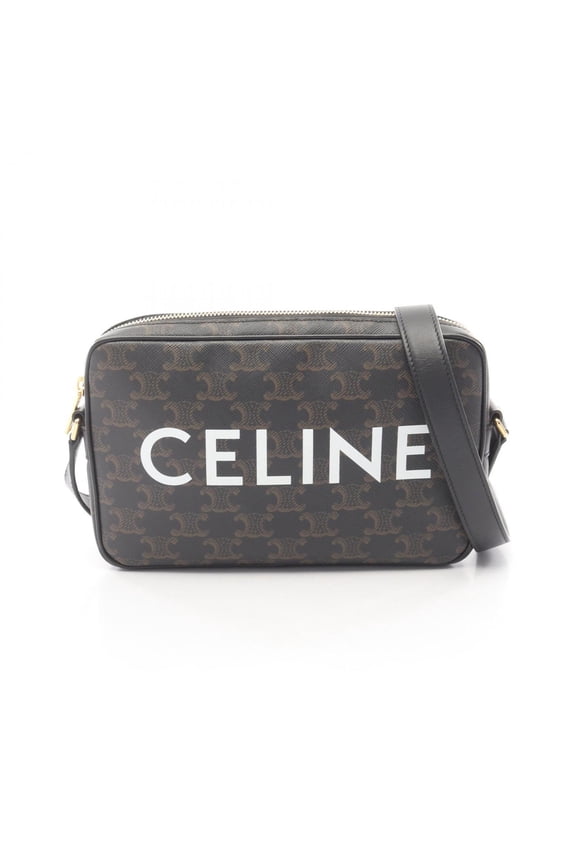Pre-Owned Celine Triomphe Medium Messenger Shoulder Bag/Handbag, Coated Canvas and Leather,...
