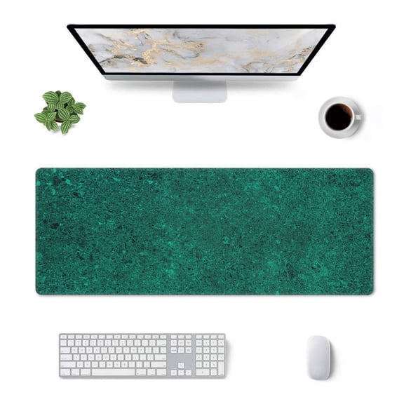 Xecao Teal Marble for Mouse Pad - Waterproof Extended Contour Mouse Mat, Large Gaming Mousepad Laptop Keyboard Mat with Non-Slip Rubber Base
