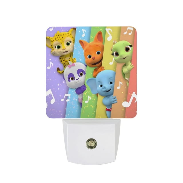 Fiesta de Palabras Luz nocturna LED con sensor de anochecer a amanecer para dormitorio, baño, pasillo, escaleras - Lámpara LED nocturna de enchufe, 0.5W - 1 pieza