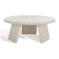 thumbnail image 6 of Safavieh Durable Round Wood Coffee Table, White Wash, 6 of 11