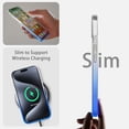 thumbnail image 5 of Compatiable with iPhone 15 Pro Max Case Clear, Transparent Shockproof Phone Case, Slim Anti-Scratch Hard PC Back Protective Cover Bumper, Gradient Blue, 5 of 12