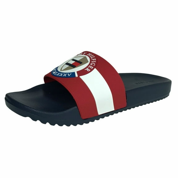 Tommy Hilfiger Reboot Men's Slide Sandals Red-Navy  12 D (M)