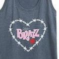 thumbnail image 3 of Bratz - Bratz Original Logo - Barbed Wire Heart - Women's Racerback Tank Top, 3 of 5