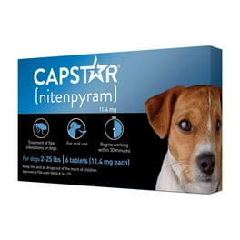 Capstar Fast Acting Oral Flea Treatment Tablets for Large Adult Dogs 6 Doses 57 mg 26 125 lbs Walmart