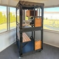 thumbnail image 3 of Aivituvin Catio Enclos Extérieur pour Chat - Roues, Boîte de Repos, Poteau à Griffer pour Chat, Plateforme de Saut - Maison Extérieure Parfaite pour Chats, 3 of 8
