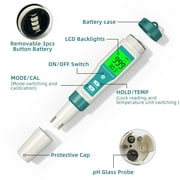 PH Meter 8 in 1 Water Quality Tester Pen Meter, Digital PH Pen for TDS/EC/Salinity/Temp/ORP/S. G/PH/H2, Drinking Water Aquariums Hydroponic Cooking Tester Measure, Plants, Aquarium and Pool