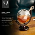 thumbnail image 2 of Viski Globe Glass Decanter for Whiskey, Bourbon, Party Gifts for Men, 32oz, 2 of 7