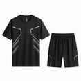 thumbnail image 4 of NTACZA Shorts Set for Men Short Sleeve Athletic Tracksuits Basketball Crew Neck Sweatsuits for Men 2X, 4 of 6