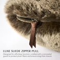 thumbnail image 4 of EVERGRACE Luxury Soft Faux Chinchilla Fur Throw Pillow Cover 1 Piece, Decorative Plush Fluffy Cozy Mink Pillow Case 20"x20" for Couch, Square Cushion Cases for Sofa Bed Living Room, Brown Sable, 4 of 8