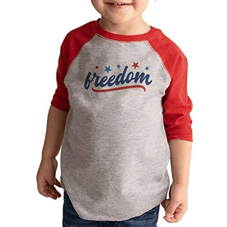 

7 ate 9 Apparel Kids Patriotic 4th of July Shirt - Freedom Stars Red Shirt 2T