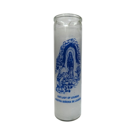 Our Lady of Lourdes (Nuestra Senora de Lourdes) White Devotional Candle