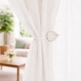 thumbnail image 3 of Evideco French Home Goods Ottawa Hearts White Curtain Tiebacks, 3 of 6