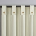 thumbnail image 2 of Archaeo  Cotton Blend Button Semi-Sheer  Tab Top Single Curtain Panel, 1 Panel, Cream, 40”W x 84"L, 2 of 9