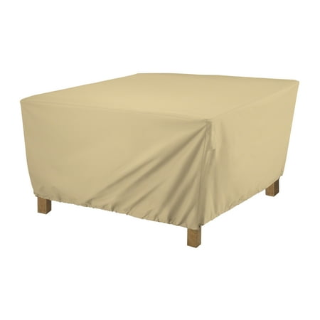 Outdoor Coffee Table Furniture Cover Classic Accessories Terrazzo® Square Ottoman/Coffee Table Cover - All Weather Protection Outdoor Furniture Cover, Small (55-910-022001-EC) ()