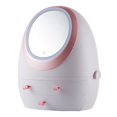 thumbnail image 1 of Organizador de maquillaje Sunnimix con espejo LED blanco 11' x 7.1' x 13.8', 1 of 8