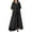 Black, variant on Elainilye Fashion Summer Dresses for Women 2024 Round Neck Loose Short Sleeve Solid MId-Calf Long Dress with Pockets,Black