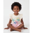 thumbnail image 5 of Disney Lilo and Stitch Girls Skort & T-Shirt Set, Summer Outfit with Ruffle Skirt for Toddler & Little Kids (Multi, 4), 5 of 5
