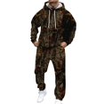 thumbnail image 2 of AVYERVO Mens Track Suits 2 Piece Set Workout Sweatsuits for Men Set Fall Sweatshirt and Sweatpants Set Casual Outfits with Pockets, Brown L, 2 of 4