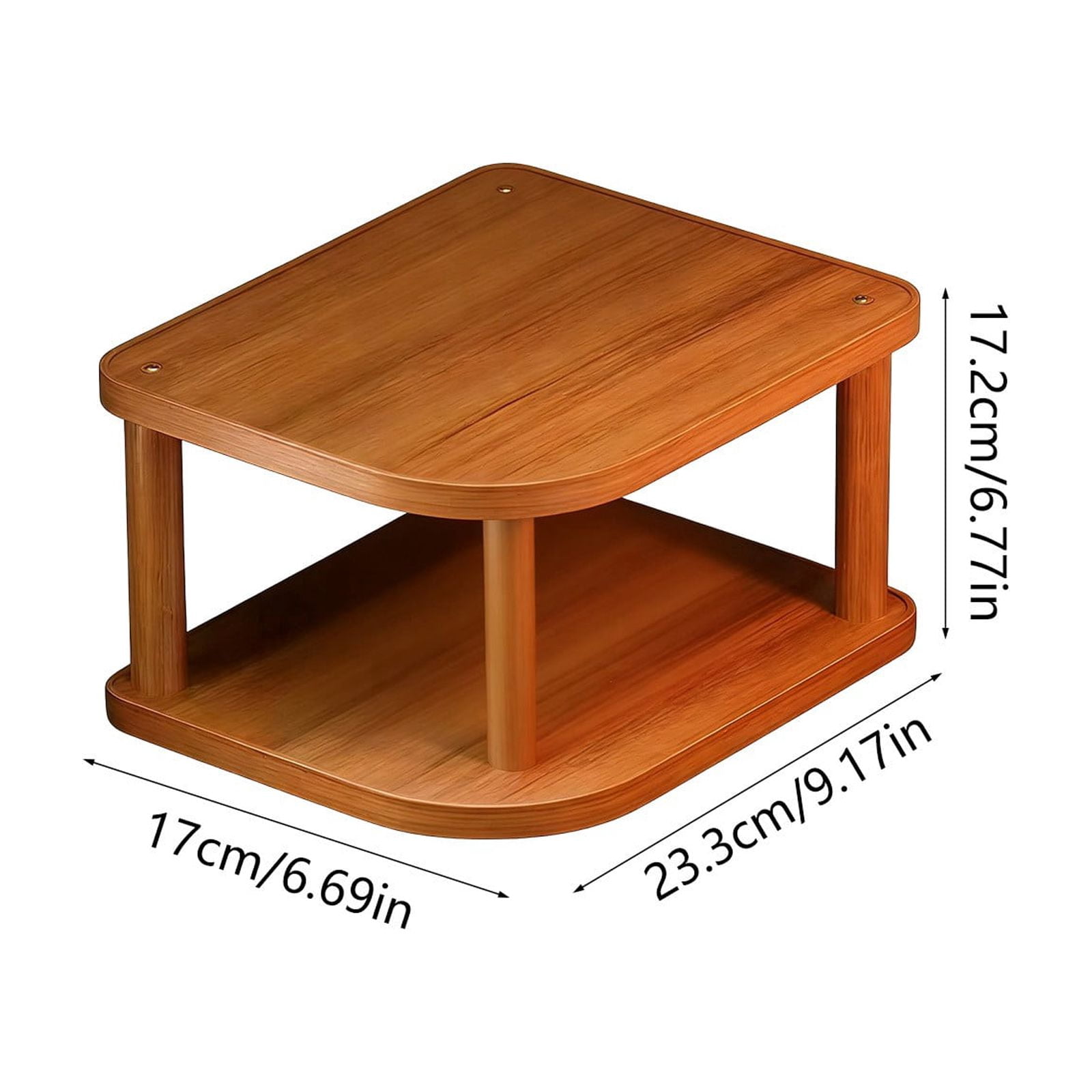 Werulen Wooden Multi Tier Desktop Organizer,Office Desk Storage Shelf for Workspace,Home Cup Holder for Countertop,Corner Storage Rack,Household Desk Accessory