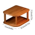 thumbnail image 3 of Wooden Desktop Organizer Shelf with Multi Tier Corner Storage Rack and Cup Holders for Office Desk, Books, Cosmetics and Home Decor, 3 of 6