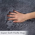 thumbnail image 3 of Fluffy Area Rug, Modern Abstract Fluffy Area Rug Indoor Soft Area Rug Faux Area Rug for Bedroom Living Room,Grey,3' x 5', 3 of 6