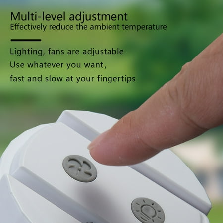Bdday Small Fans for Bedroom Outdoor Camping Lighting Equipment Camping Fan Light Camping Fan Light Fans Handheld