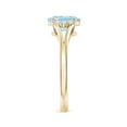 thumbnail image 3 of ANGARA Natural 1 ct Aquamarine with Diamond Collar Engagement Ring in 14K Yellow Gold for Women (Size-8x6mm) | March Birthstone, Anniversary, Jewelry Gift for Women | Natural Aquamarine Ring, 3 of 10