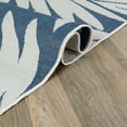 thumbnail image 4 of World Rug Gallery Contemporary Floral Leaves Nature Inspired Reversible Indoor/Outdoor Area Rug - Blue 2'x7', 4 of 7