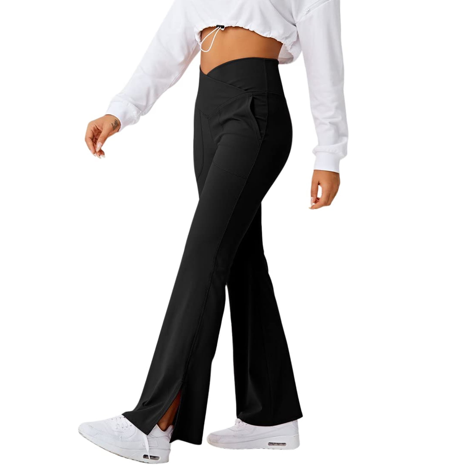 Lefyira Women Yoga Dress Pants, Solid 