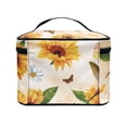 thumbnail image 3 of HELLHERO Travel Organizer Lightweight Travel Makeup Bags Large Capacity Christmas(Sunflower and Hummingbird), 3 of 4