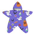 thumbnail image 5 of Generic Baby Halloween Pumpkin Printed Starfish Onesie Zipper Hooded Star Jumpsuit, 5 of 5