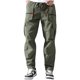 thumbnail image 1 of Pantalones con Cremallera Bolsillos Hombres Sueltos Casual Múltiples Bolsillos con Cordón Pantalones Deportivos de Cintura Elástica, 1 of 9