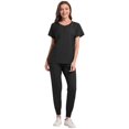 thumbnail image 2 of Ensemble de Blouses Médicales pour Femmes 2 Pcs, Uniforme d'Infirmière Extensible pour Jogging, Hauts Confortables et Pantalons Fuselés, 2 of 5