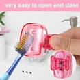 thumbnail image 4 of 4 Pack Travel Toothbrush Head Covers Toothbrush Protector Cap Brush Pod Case Protective Portable Plastic Clip for Household Travel, Business, Bathroom, School, Camping, 4 of 16