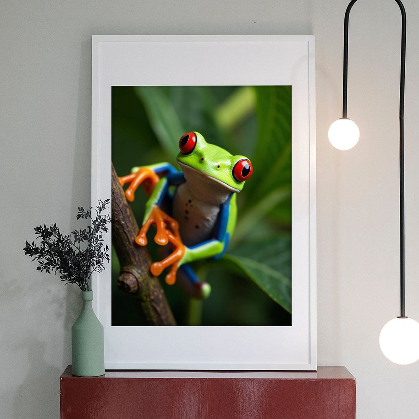 Diamond Art Kit for Adults, Red Eyed Tree Frog Portrait Diamond Painting for Adults Beginners, 5D DIY Diamond Art Painting Kits, Colorful Diamond Painting Craft for Home Decor 12x16