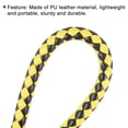 thumbnail image 4 of Uxcell Keyring Woven Lanyard Straps Braided Leather Keychain, Black Yellow 2 Pack, 4 of 5