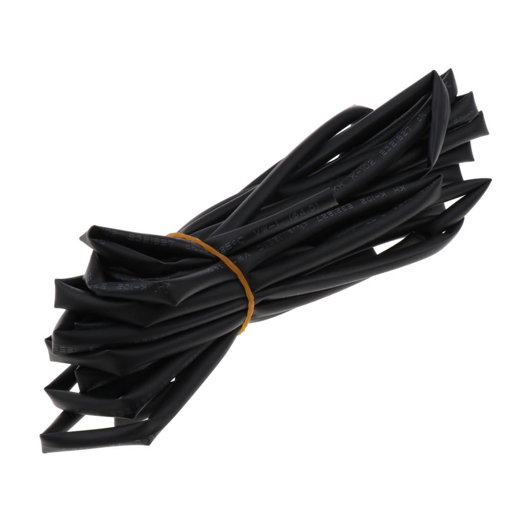 Tubo Termorretráctil - Diámetro 4 Mm, Longitud 10 M - Relación De Contracción 2:1 - Negro - Para Aislamiento Eléctrico Y Protección De Cables