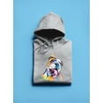 thumbnail image 3 of Pastell Colorful English Bulldog Hoodie Women -Weekday Best Designs, Female 5X-Large, 3 of 4