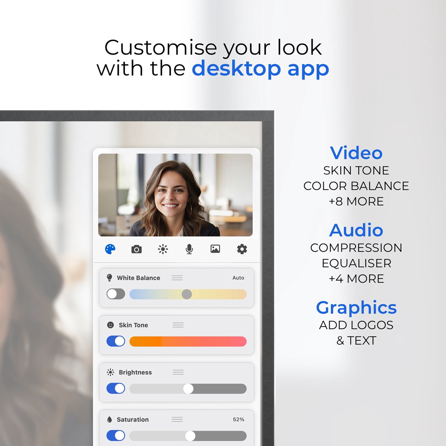 iContact Camera ProHello 4K Eye-Contact Facial Recognition Webcam with Retractable Arm for Desktops