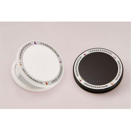 Brandon M-729BLK 7X Normal Rhinestone Compact, Black