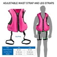 Rrtizan Adults Inflatable Swim Vest, Portable Snorkel Vest for Women, Buoyancy Aid Jackets, Pink