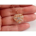 thumbnail image 3 of TAAPSEE JEWELS 1.50Ct Round Cut CZ Heart Locket Pendant 14K Rose Gold Finish 18" Chain, 3 of 3