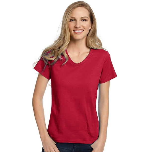 Hanes Hanes Relaxed Fit Women's ComfortSoft® Vneck TShirt 5780