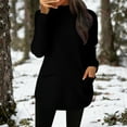 thumbnail image 2 of Comdrip Tunic Sweaters for Women, Womens Loose Fit Large Size Autumn and Winter Sweater Dressy Crewneck Pullover Sweaters Long Sweaters for Women Black M, 2 of 9